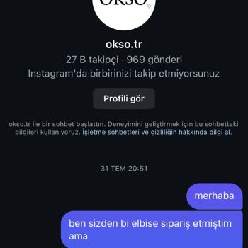 Okso.tr Geri Dönüş Yapılmaması