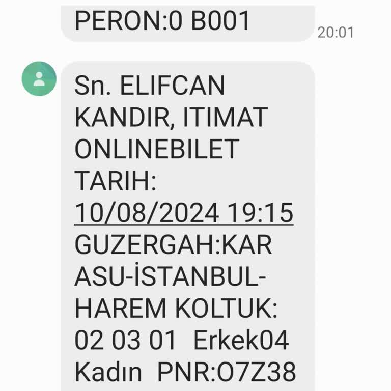 Sakarya İtimat Olmayan Otobüs E Bilet Satmış