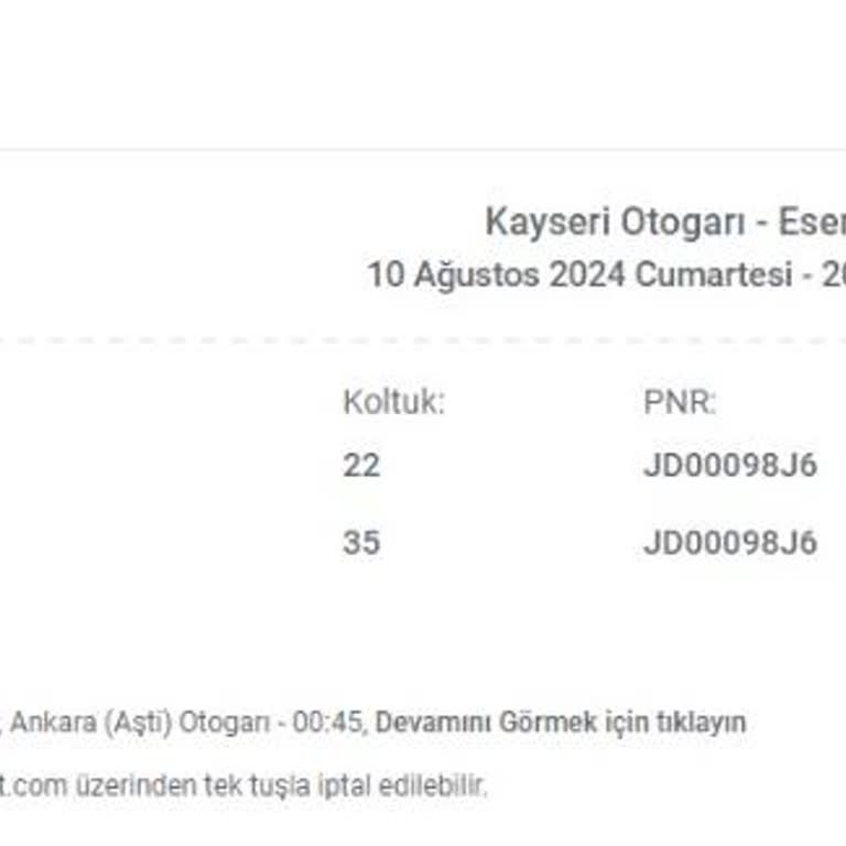 Obilet Yeni Can Malatya Turizm Zorunlu Koltuk Değiştirme