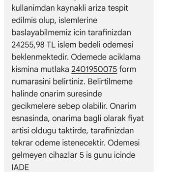 Samsung Ve KVK Pendik Servisi Şikayeti