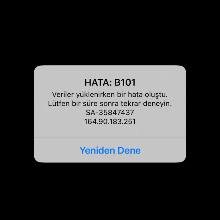 TOD Tv B101 Hatası Veriyor
