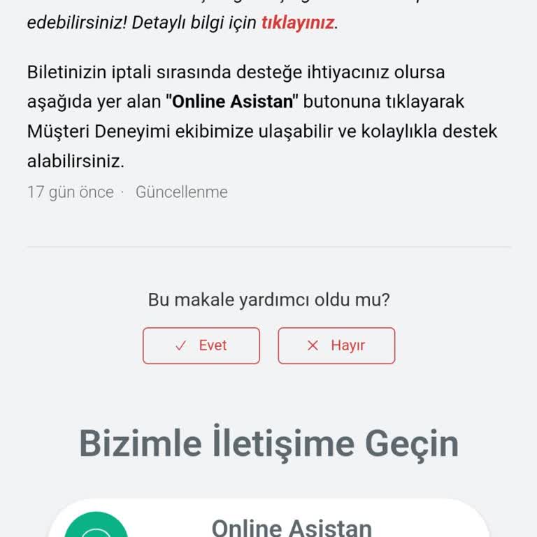 Obilet Otobüs Rötarı Şikayet
