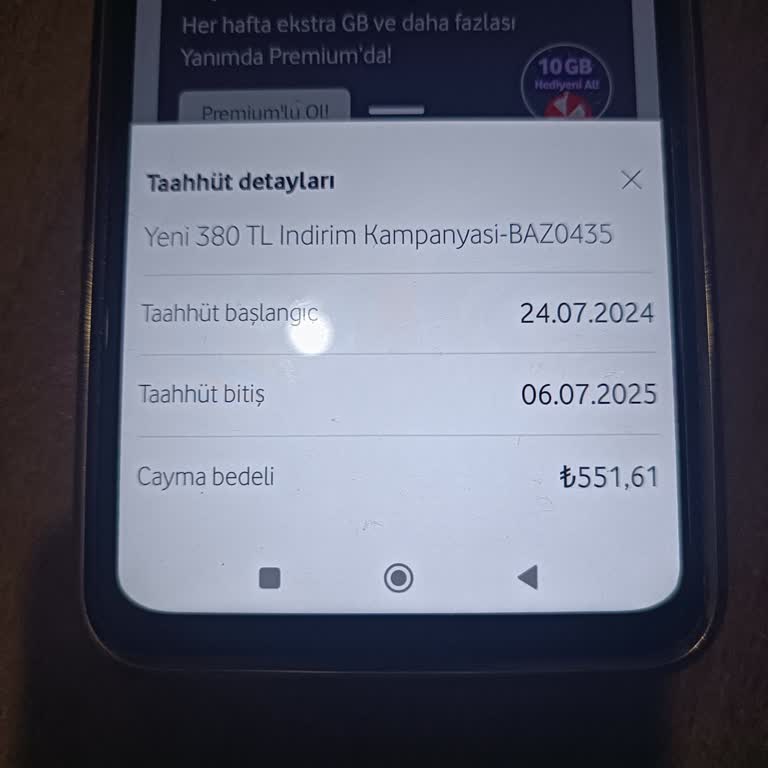 Vodafone Yetkisiz Onayla Yapılan Tarife Değişikliği