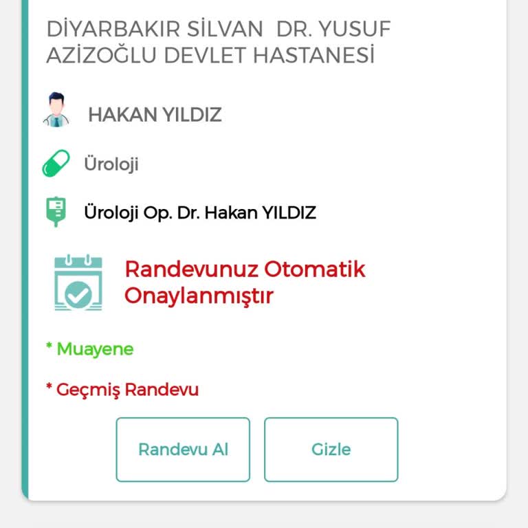 Sağlık Bakanlığı Silvan Devlet Hastanesi Randevu Sorunları