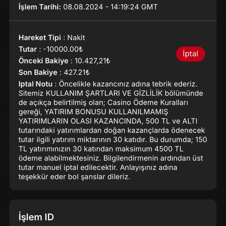 İstanbul Casino Çekim Sıkıntı Paramı Sildiler