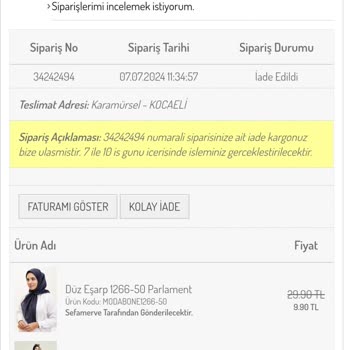 Sefamerve Ücret İadesi Sürecinde Yaşanan Sorunlar