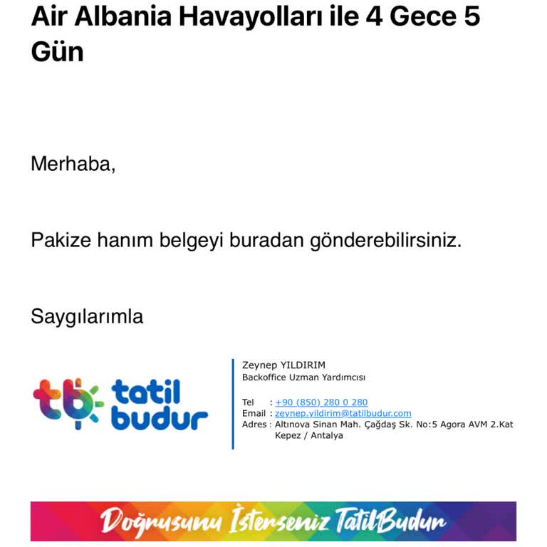 Tatilbudur İade Sorunu Y