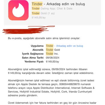 Tinder Para Çekip Hesabı İncelemeye Aldı