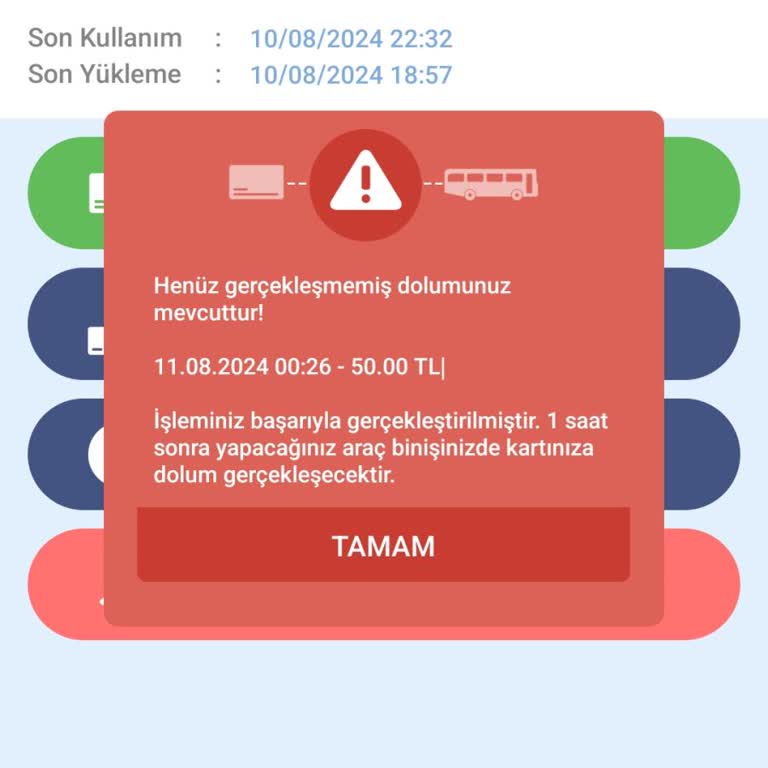 Kent Kart Online Yüklemem Onaylanmadı