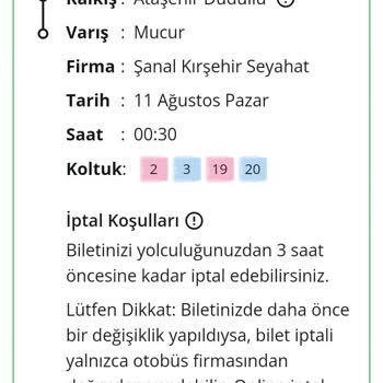 Şanal Kırşehir Seyahat Muavinin Olumsuz Davranışı Ve Eski Araç Sorunu
