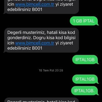 Bimcell Paket İptal Edememe