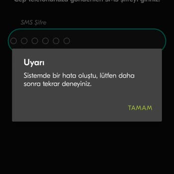 Türkiye Finans Mobil Bankacılık Teknik Sorun