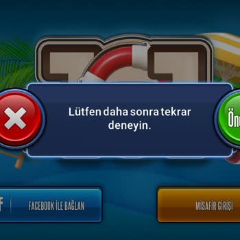 101 Okey Plus Facebook Girişi Sistemi Hatası