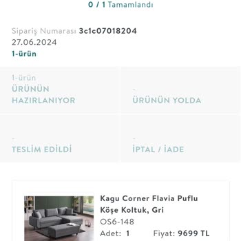 Vivense Köşe Koltuk Tedarik Sorunu