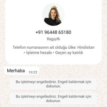 WhatsApp'dan Gelen Hindistan Kodlu Mesaj