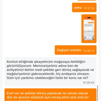 Migros'tan Alınan Ürünlerin Değişim Süreci