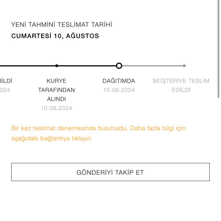 Kargoist Başarısız Teslimat Denemesi