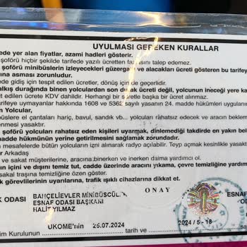 İstanbul Esnaf Ve Sanatkarlar Odası Ve Bahçelievler Minübüsçüler Esnaf