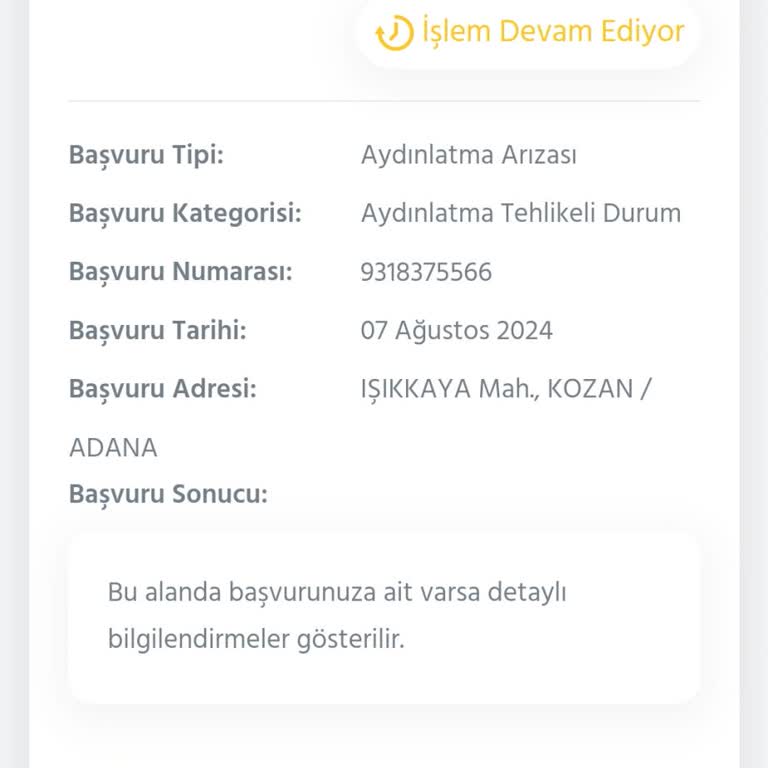 Enerjisa Toroslar Elektrik Perakende Sokak Lambaları Yanmıyor.