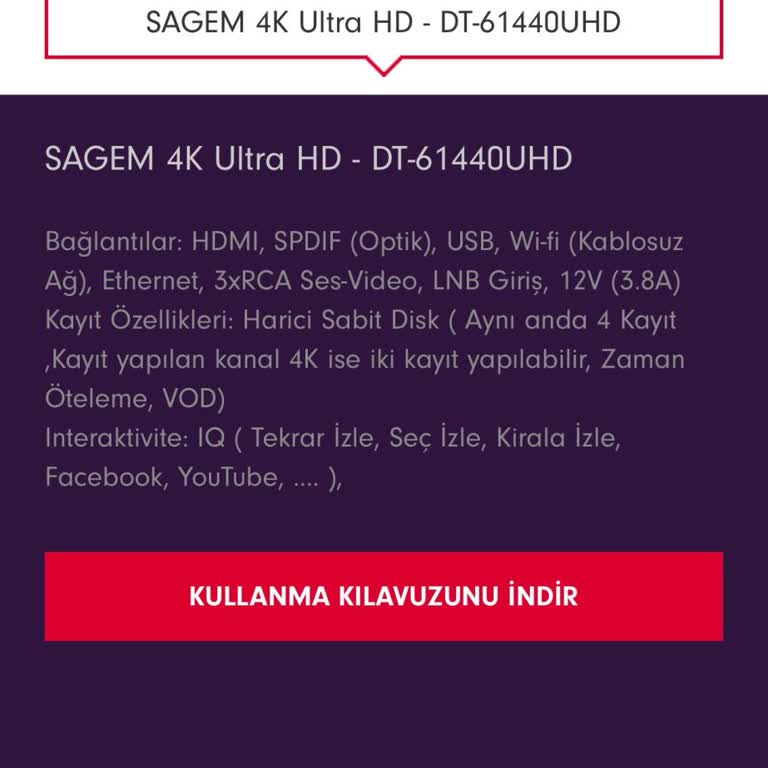 Digiturk 4K Uydu Alıcısı