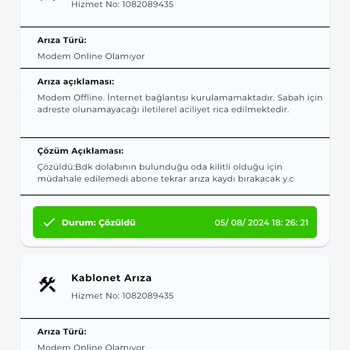 Kablo Net Sürekli Tekrarlanan Arıza Kaydı Ve Mağduriyet