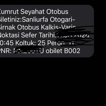 Zümrüt Turizm Urfa-Şırnak Arası Seyahat İçin Uyarılar