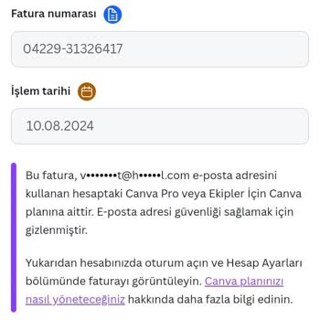 Hesabımdan Canva Tarafından 2400 TL Çekildi