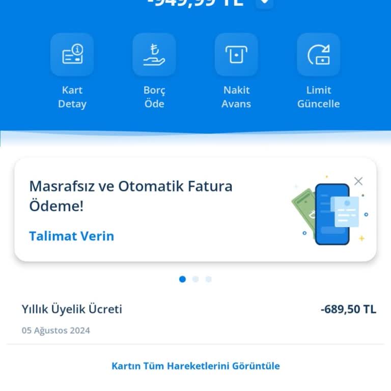 Denizbank Yıllık Aidat Ücreti