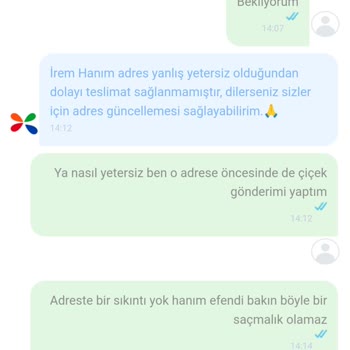 Gönderilmeyen Sipariş Çiçek Sepeti
