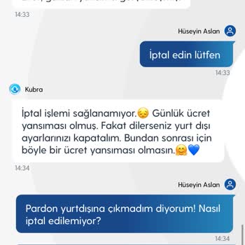 Turkcell Yurt Dışına Çıkmadan Yurt Dışı Kullanım Ücreti Alındı