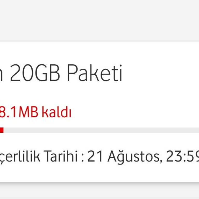 Vodafone 20 GB Paket Sorunu Ve Yetersiz Çözüm