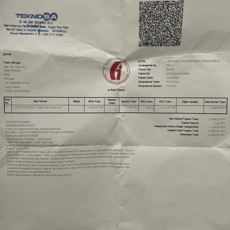 Teknosa Preo Marka Hava Soğutucu