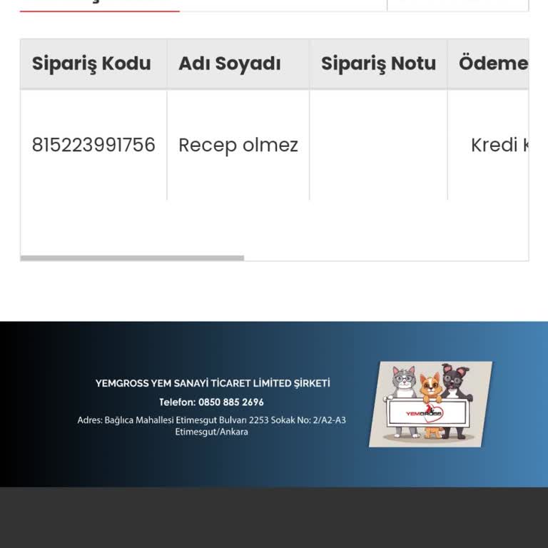 Yemgross Yemgros.com Kedi Köpek Mama Şikayet