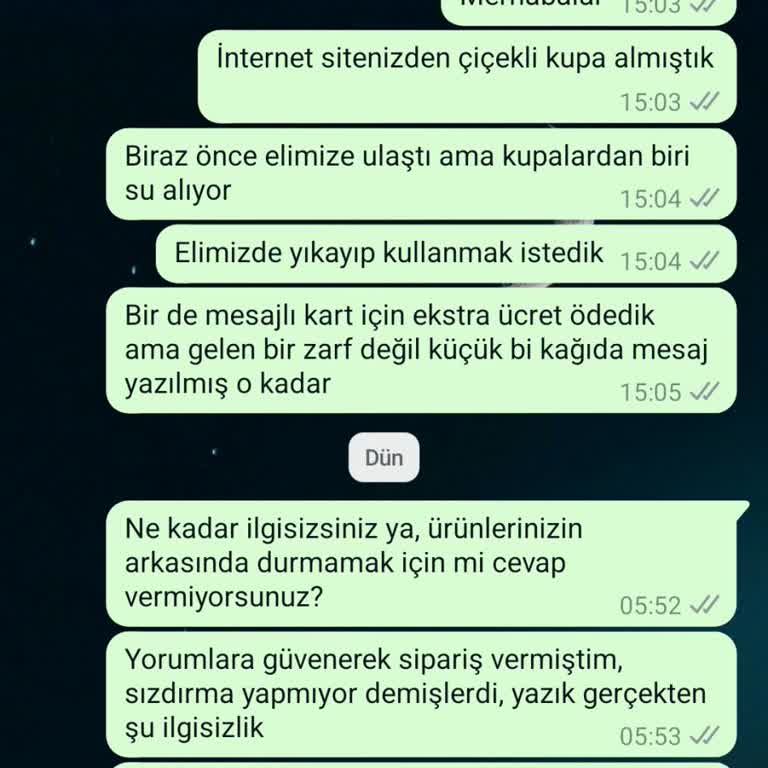 Elixstore Aldığım Cam Bardağın Su Kaçırması Ve İletişim Sorunu