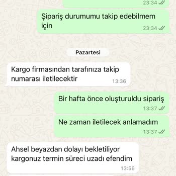 OZSARICAM Ürün Teslimatında Yaşanan Sorunlar