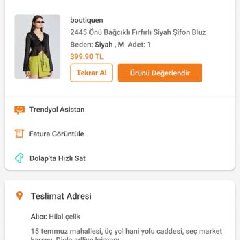 Sürat Kargo Siparişim Bana Ulaşmamasına Rağmen Bana Teslim Edilmiş Görünüyor