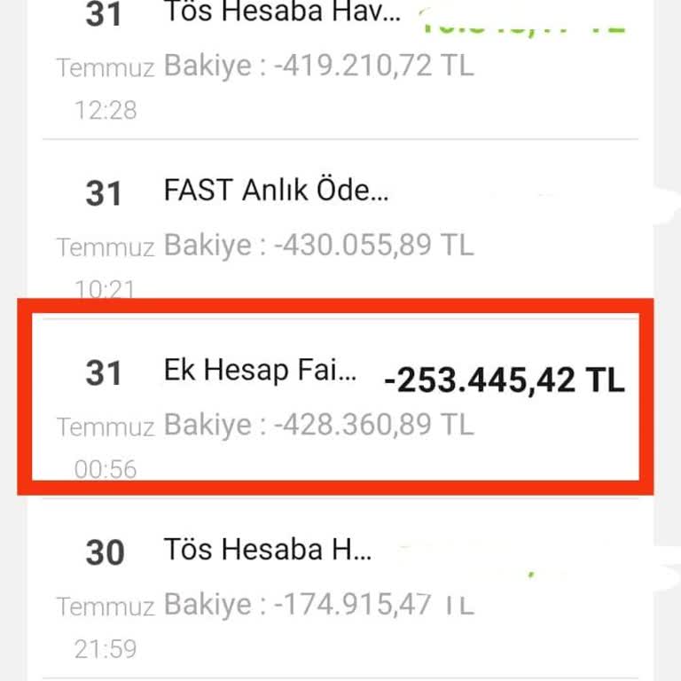 VakıfBank 700 Bin Tl'ye 1 Ay İçin 253 Bin Tl Faiz Kesti!