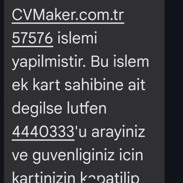 CV Maker 15 Kat Fazla Kartımdan Çekmiş