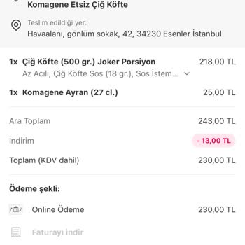 Komagene Böcekli Ve Eksik Sipariş