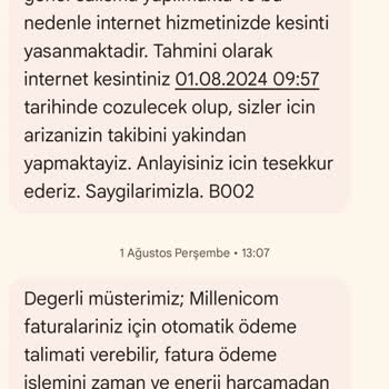 Millenicom İnternet Firmasının Lakayıtlığı Ve Çözümsüzlüğü