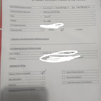Eplanet İnternet Aboneliği İptal Etmiyor.