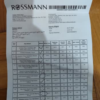Rossmann Eksik Ürün Geldi