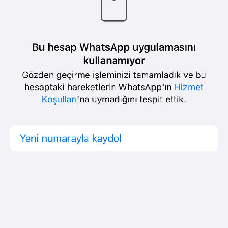 WhatsApp Habersiz Hesap Kapatması