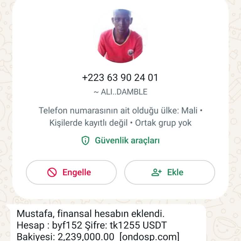 WhatsApp Odnosp.com Şüpheli Mesaj