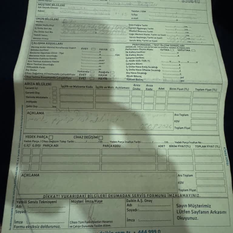 Daikin Garanti Uzatma Sorunu