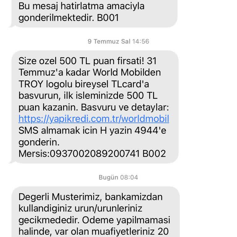 Yapı Kredi Bankası Sürekli Aramalar Ve Muafiyet İptali Sorunu