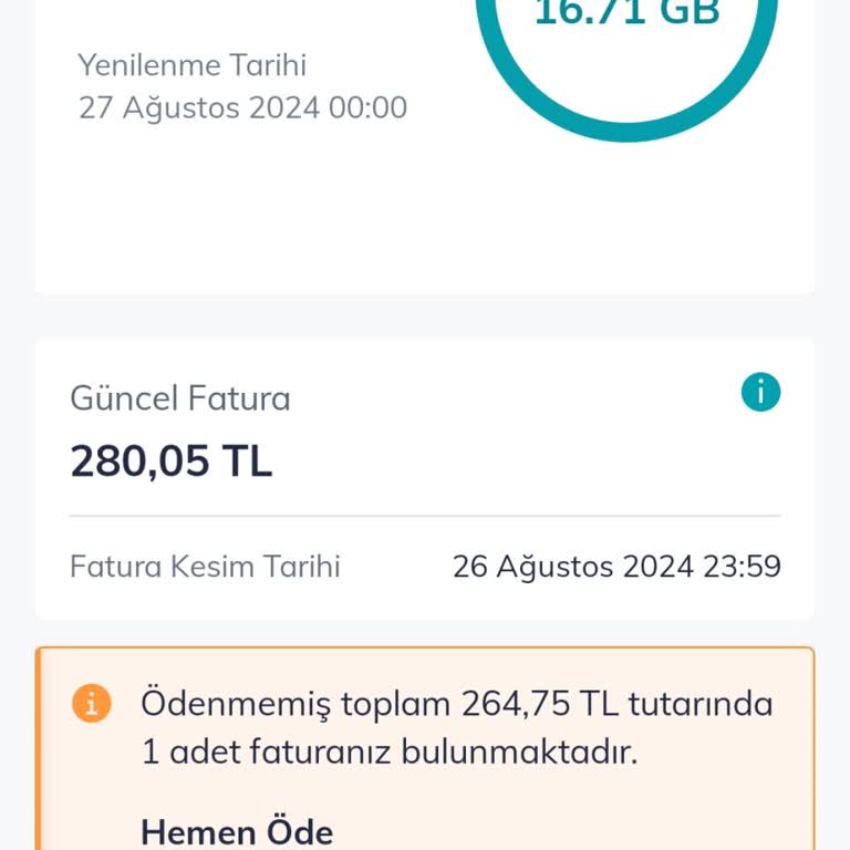 Türk Telekom Faturalı Hat Aşımı