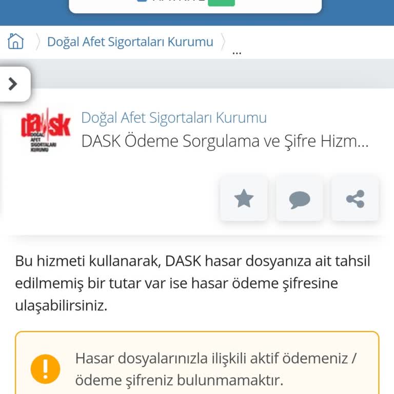 DASK Ödeme Gerçekleştirildi Dediği Halde Ödeme Yapmıyor