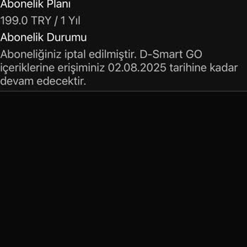 D-Smart İptal Edilmeyen Üyelik