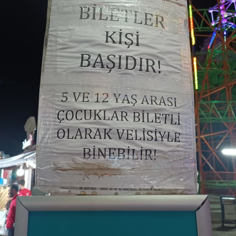 ABB - Ankara Büyükşehir Belediyesi Lunaparkta Yaş Kısıtlaması Ve Bilet Fiyatları Hakkında Şikayet